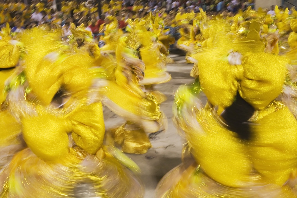 Brazil Carnival Parade Dancers. 