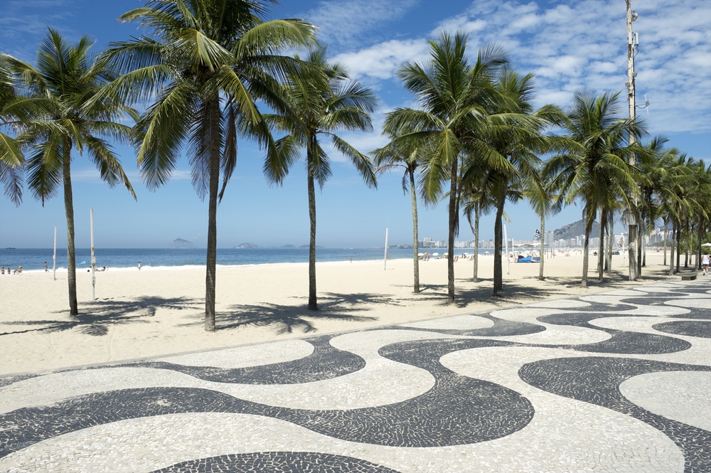 Copacabana Beach in Rio, Brazil