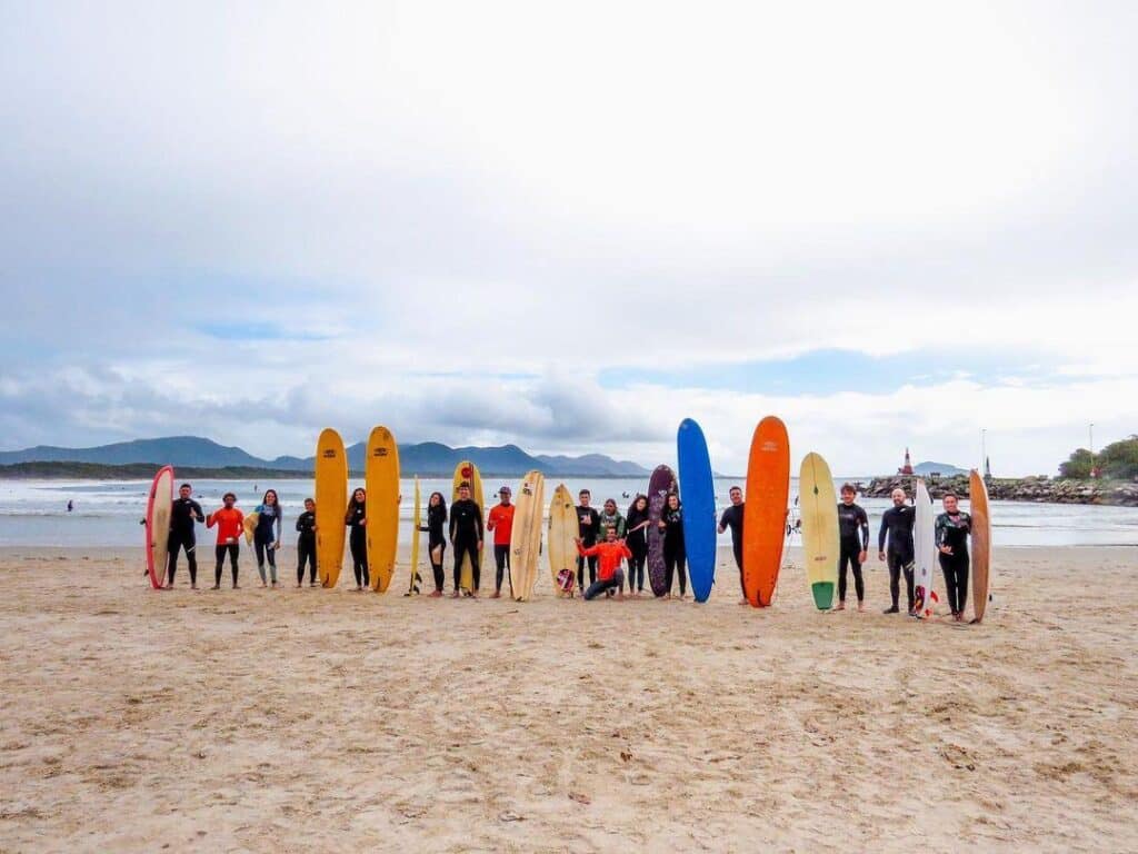 Where to Stay in Florianopolis: Surfing at Barra da Lagoa Beach