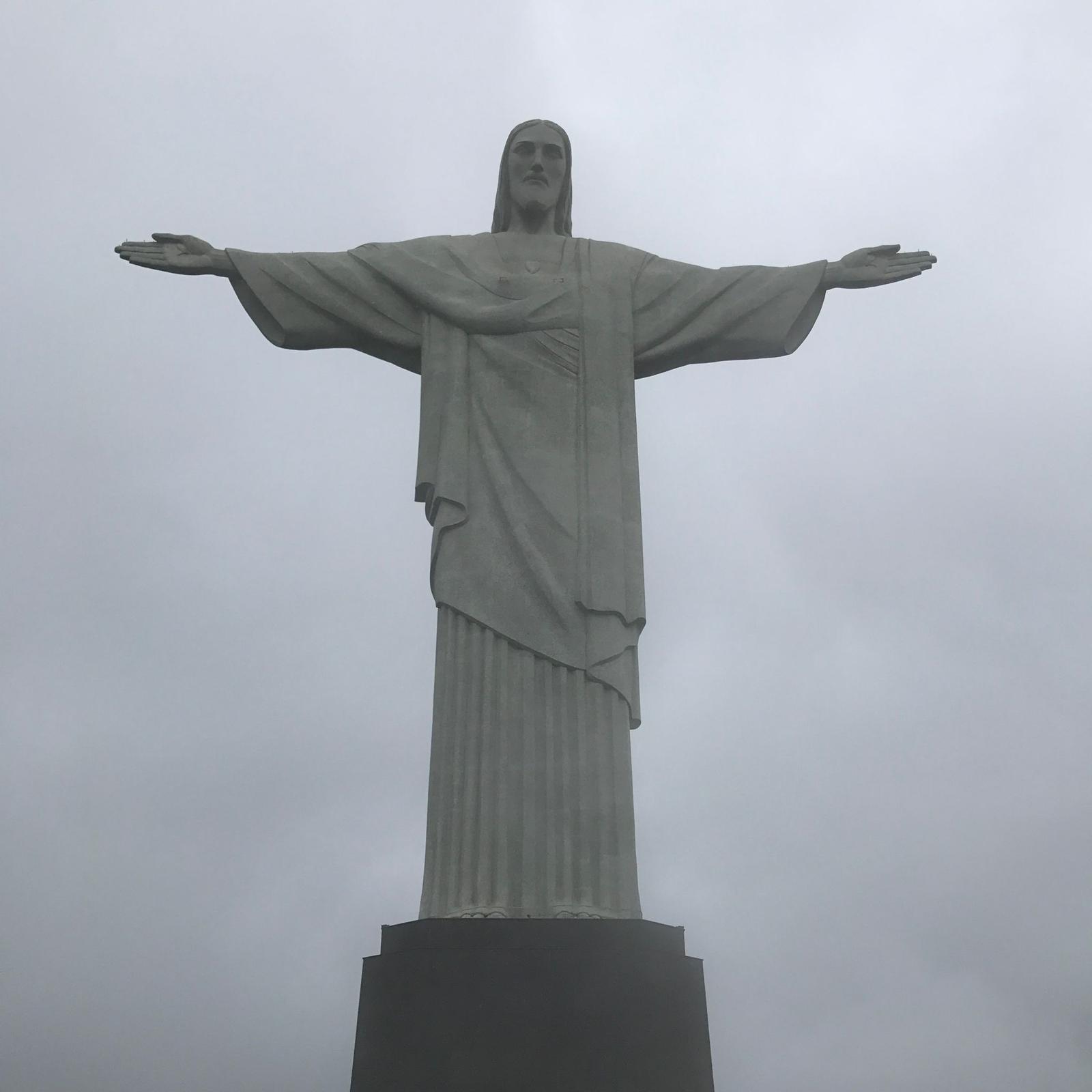 Historical Landmarks in Brazil: We visited Christ the Redeemer on a cloudy day in Rio Brazil