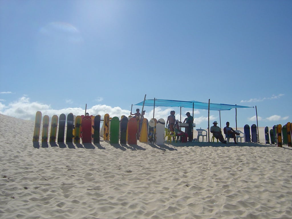 Best time to visit Florianopolis: Praia Joaquina, Florianopolis sandboarding