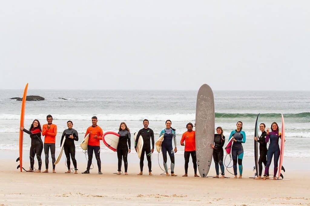 Surfing in Galheta Area of Florianopolis Brazil While Traveling