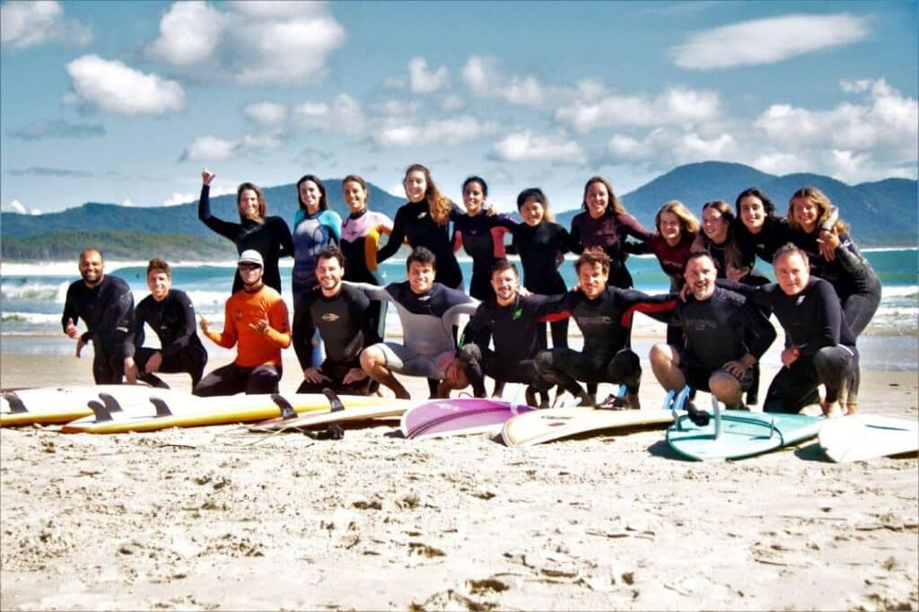 Trying Surfing While Traveling in Florianopolis Brazil 