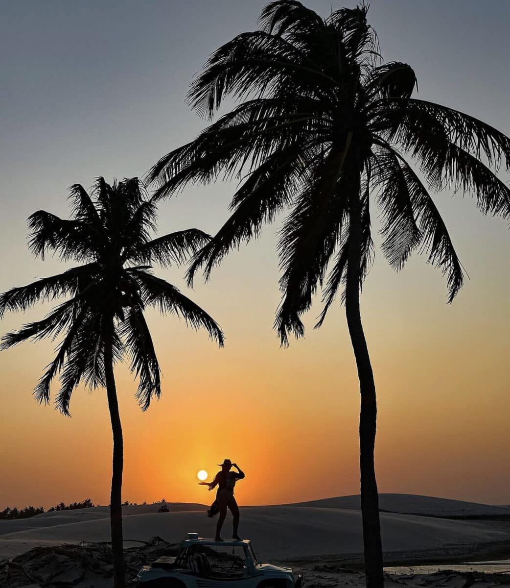 Traveling our way through Jeri in Brazil with amazing sunset.